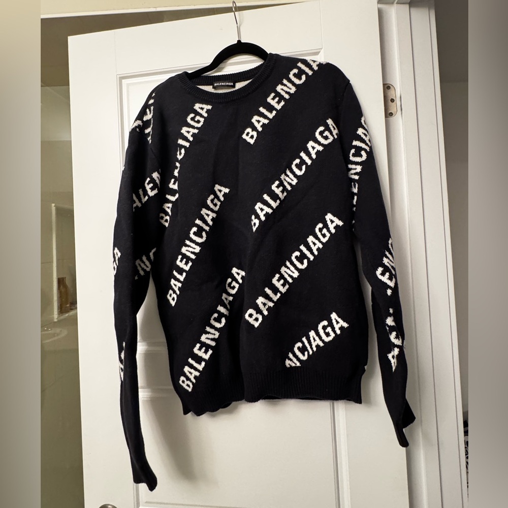 Authentic Balenciaga Black Knit Sweater